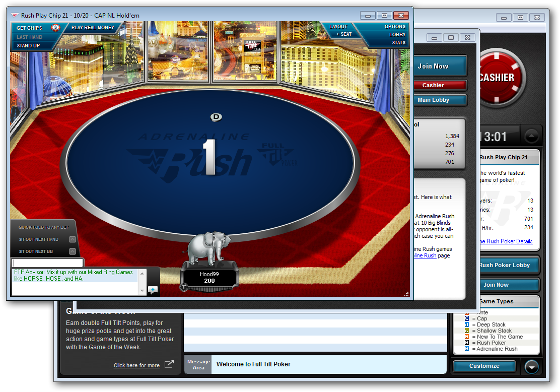 Full Tilt Rush Poker, Software