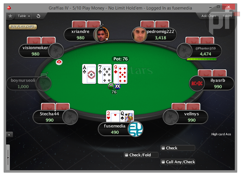 Software Snapshots PokerStars 7 Part 5 At the Tables Poker Industry PRO
