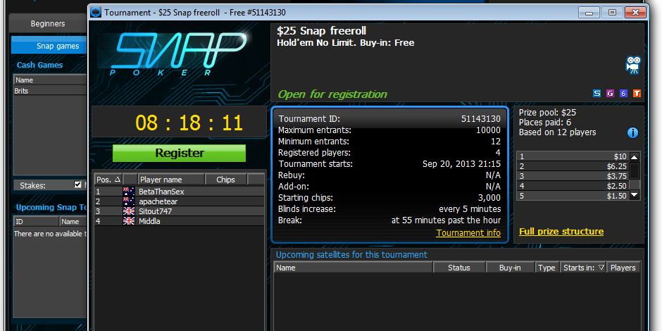 Snap Poker