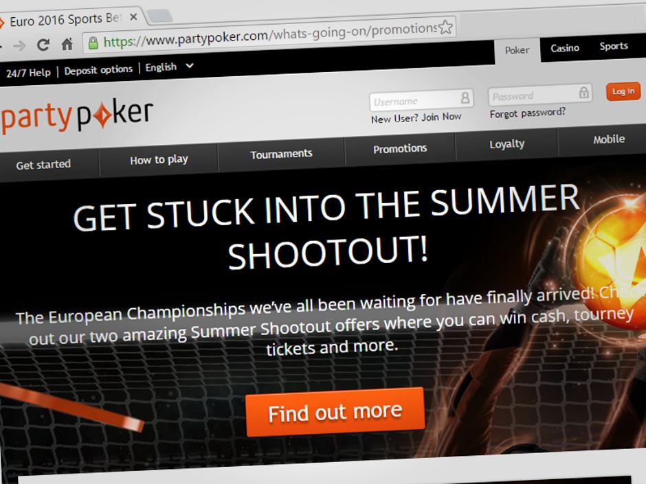 Party's Euro 2016 Promo Takes Poker Players to the Sportsbook Poker