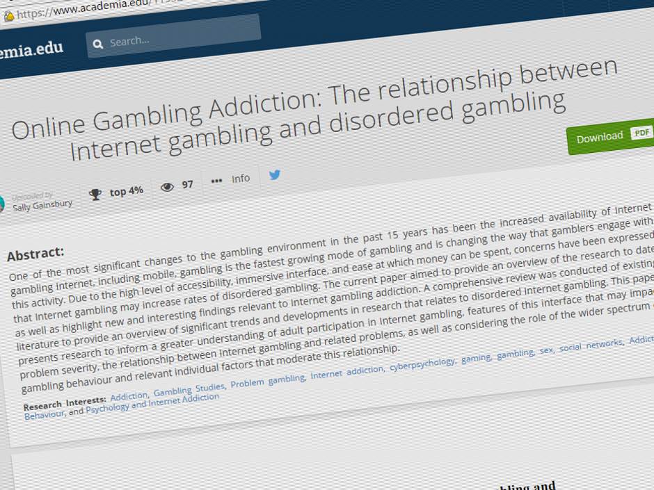gambling online gaming research paper